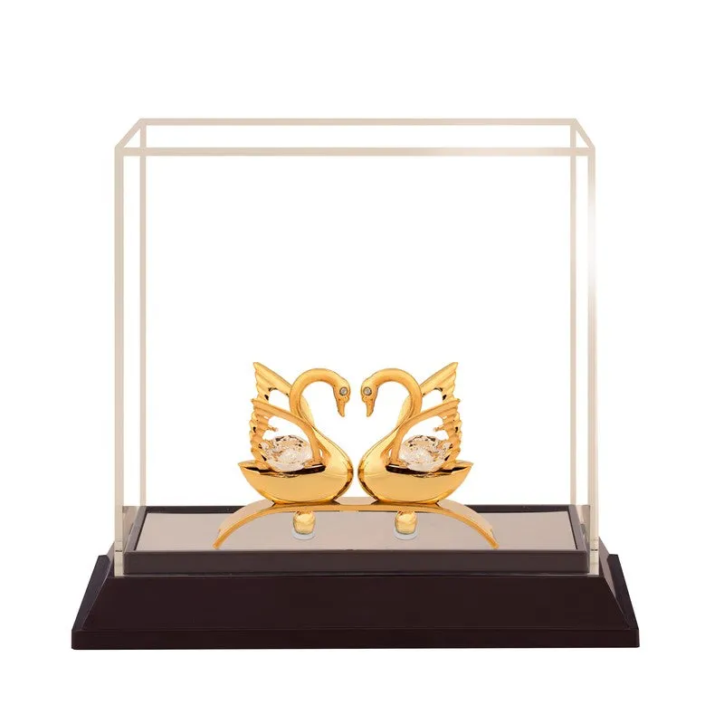 Love Birds 24K Gold Plated Mild Steel Showpiece media 4