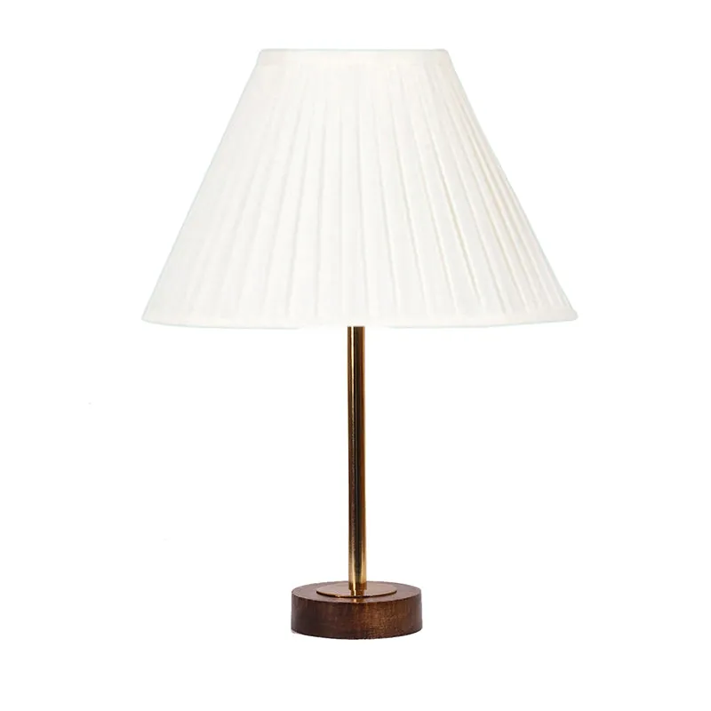 Pleatra Rodin Wooden Table Lamp - White,Gold,Brown media 4