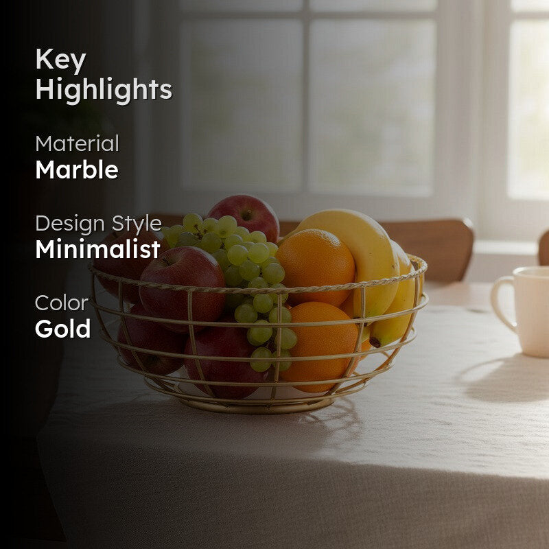 Orbit Fruit Basket - Gold media 2
