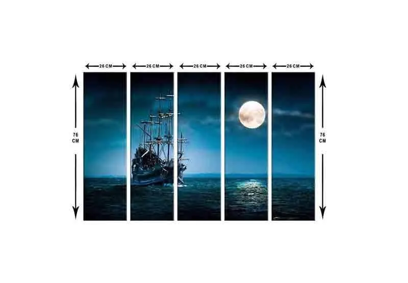Stormy Night Wall Art - Five Piece Set media 7