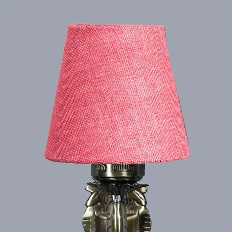 Ziada Stiva Conical Fabric & Metal Wall Lamp - Pink media 4