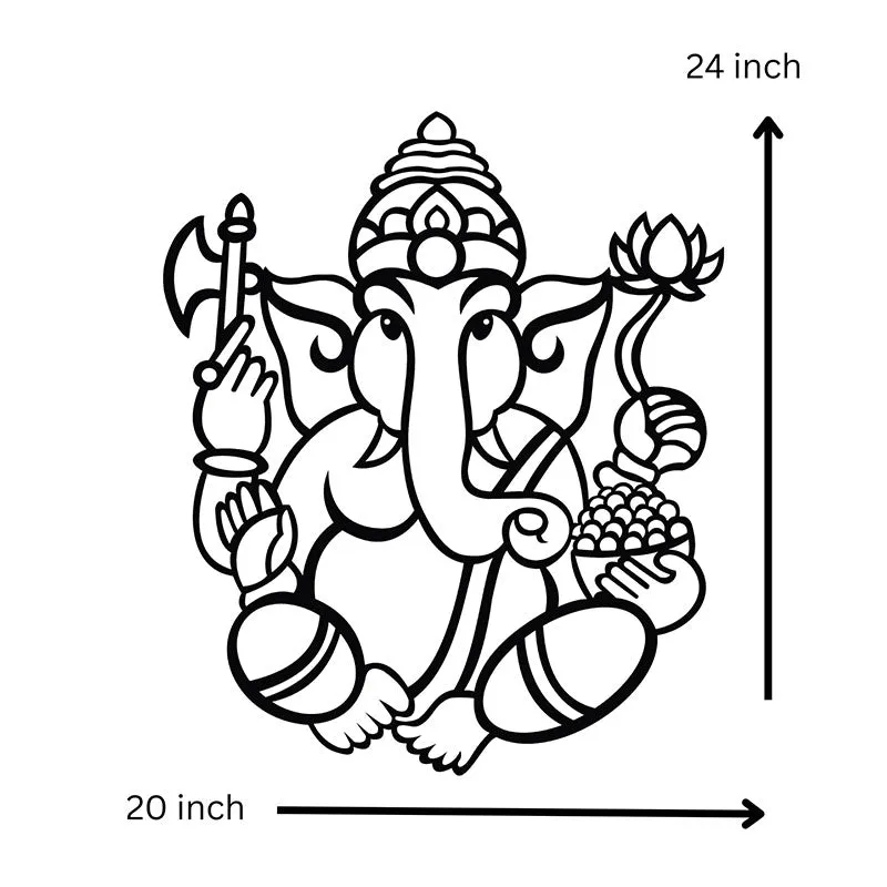 Ganesha Black Iron Wall Accent media 6