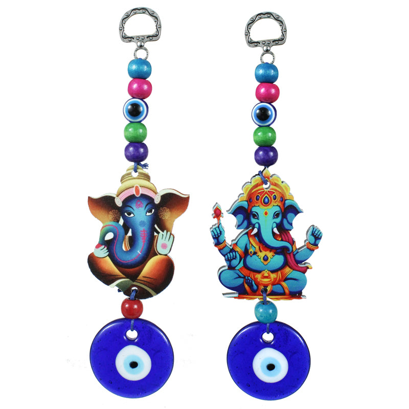 Ganesha Gajendra Evil Eye Metal Wall Accent - Set Of Two media 3