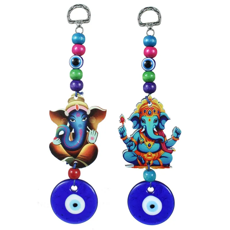 Ganesha Gajendra Evil Eye Metal Wall Accent - Set Of Two media 3