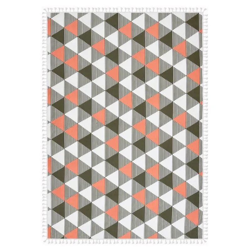 Merada Geometric Table Cover - Peach media 5