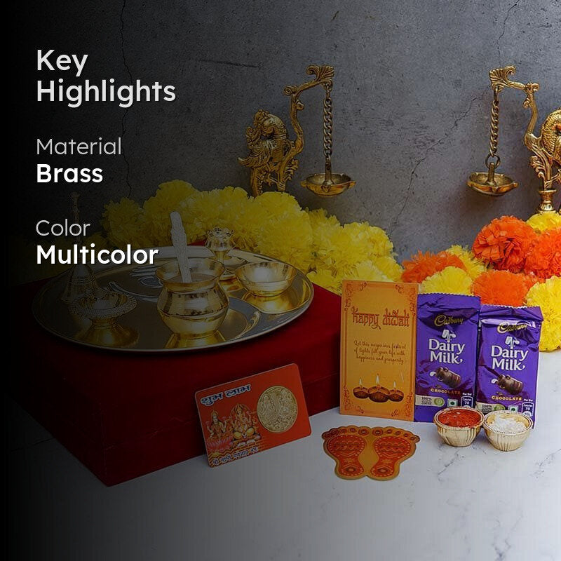 Diwali Pooja Gifting Set- Gold media 2