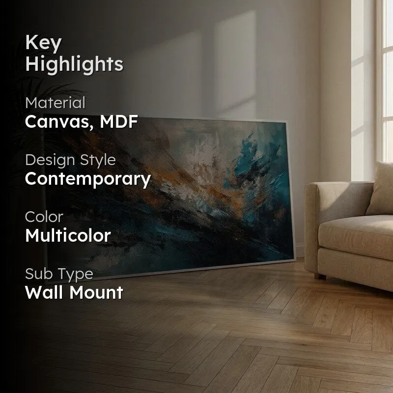 Stormstroke Elegance Canvas Wall Painting With Frame media 2