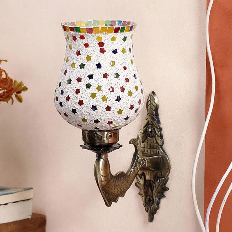 Ekta Ziada Mosaic Glass & Metal Wall Lamp media 3