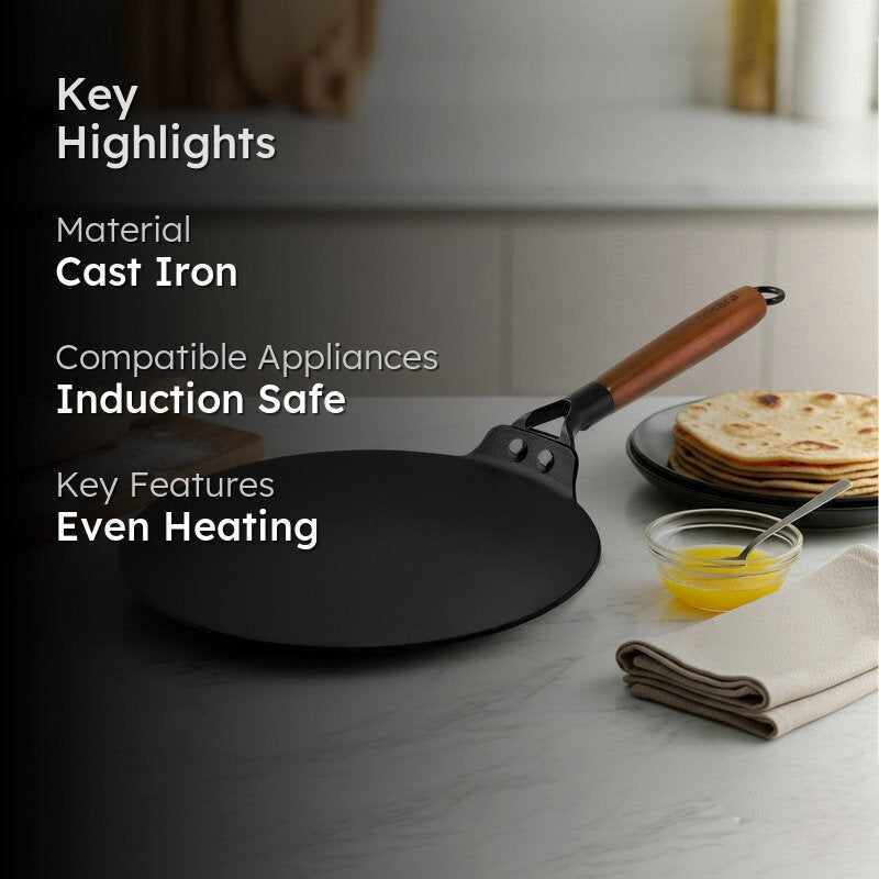 Embassy Griddlepro Matte Finish Cast Iron Roti Tawa media 2