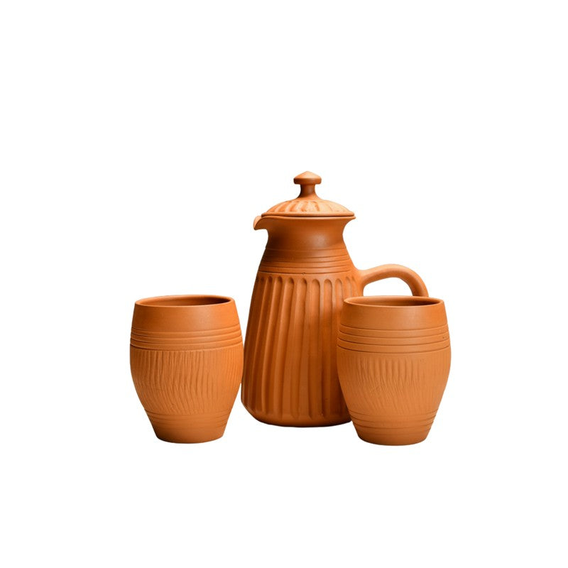 Victoria Terracotta Jug with Glasses - Three Piece Set media 3