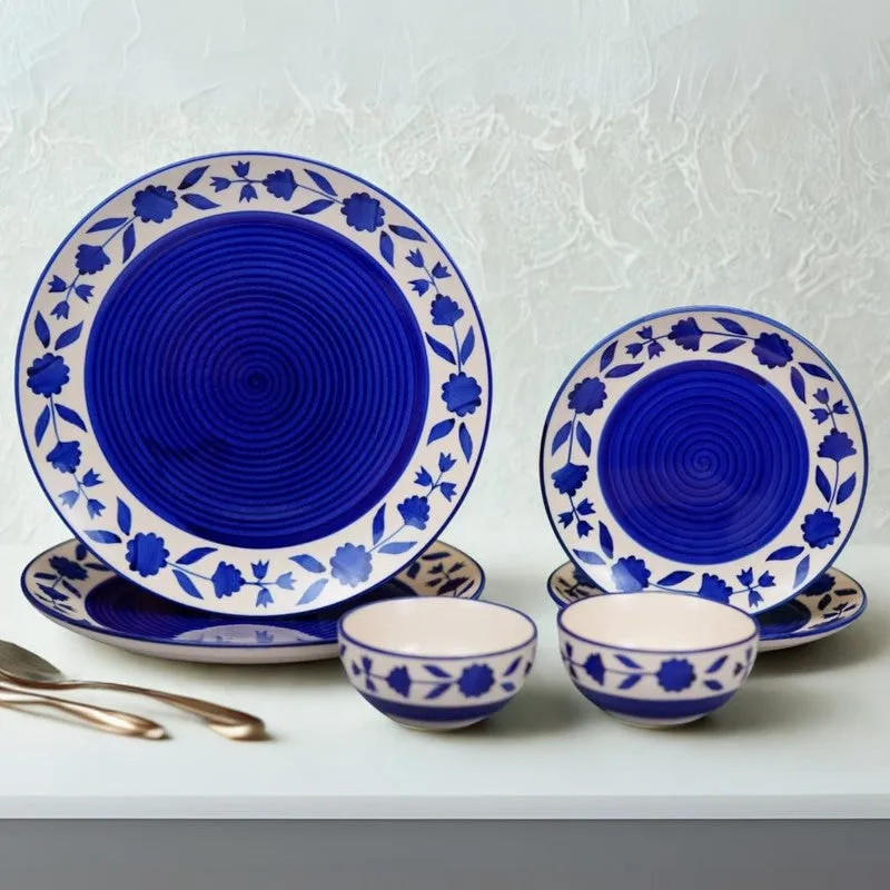 Clayora Oryn Ceramic Dining Set (Blue) - 6 Piece Set media 3
