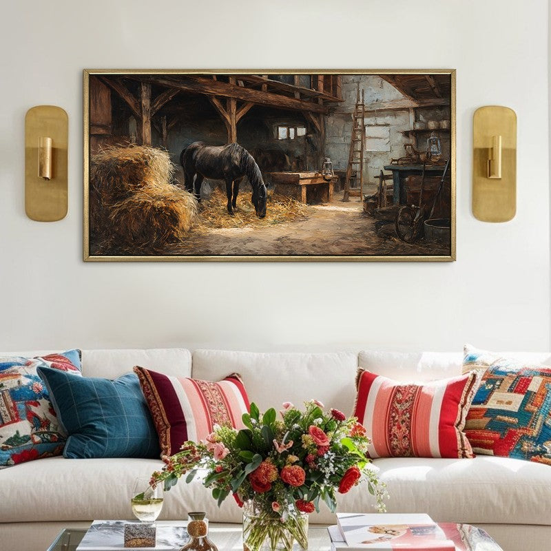 Farmstead Canvas Wall Painting With Frame