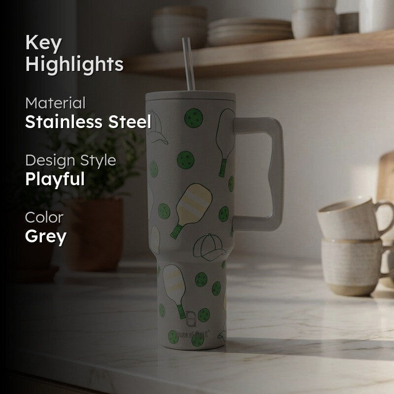 Pickleball Stainless Steel Tumbler - 1200 ML media 2