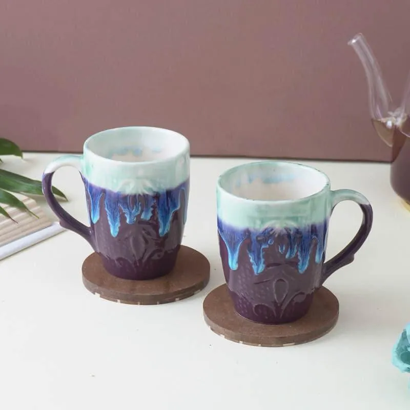 Water Ceramic Coffee Mug (300 mL) - Two Piece Set media 1