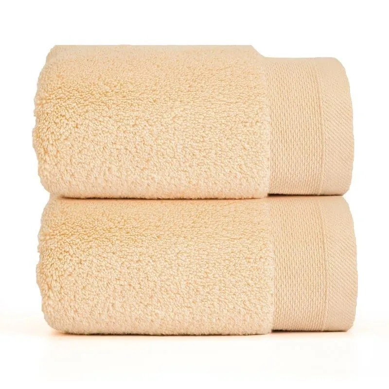 Micro Cotton Soft Serenity Solid Hand Towel (Beige) - Set Of Two media 3