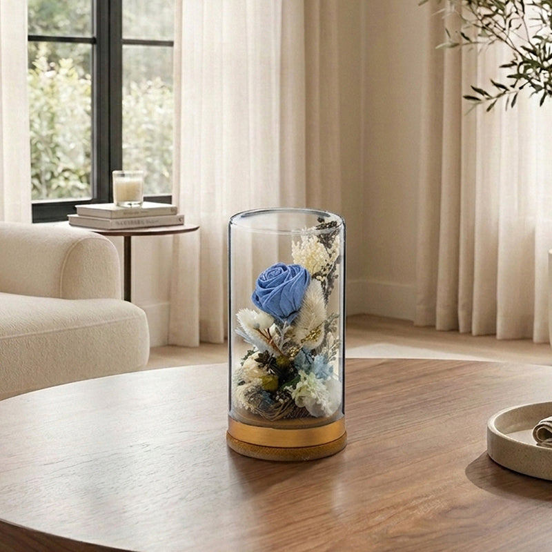 Miso Solawood Flower Bunch In Glass Tube