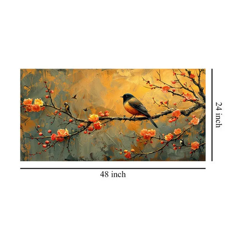 Springtime Blossom with Bird Wall Painting media 8