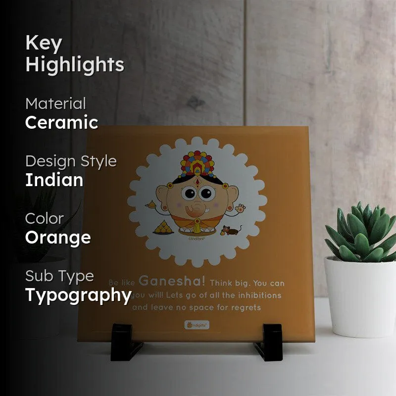 Whimsy Cute Ganesha Motivational Showpiece media 2
