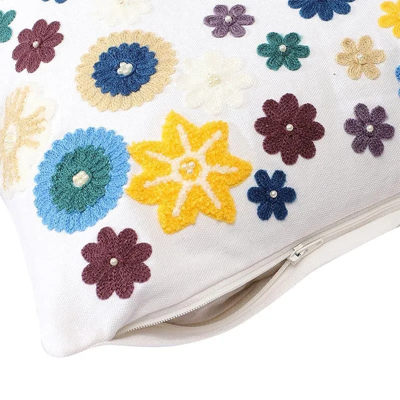 Floro Blast Cushion Cover - White media 6
