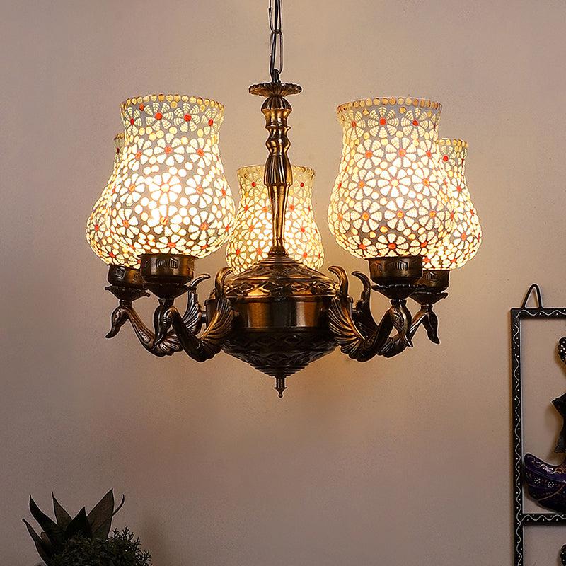 Dinara Mosaic Mayoora Mosaic Golden Antique Ceiling Lamp