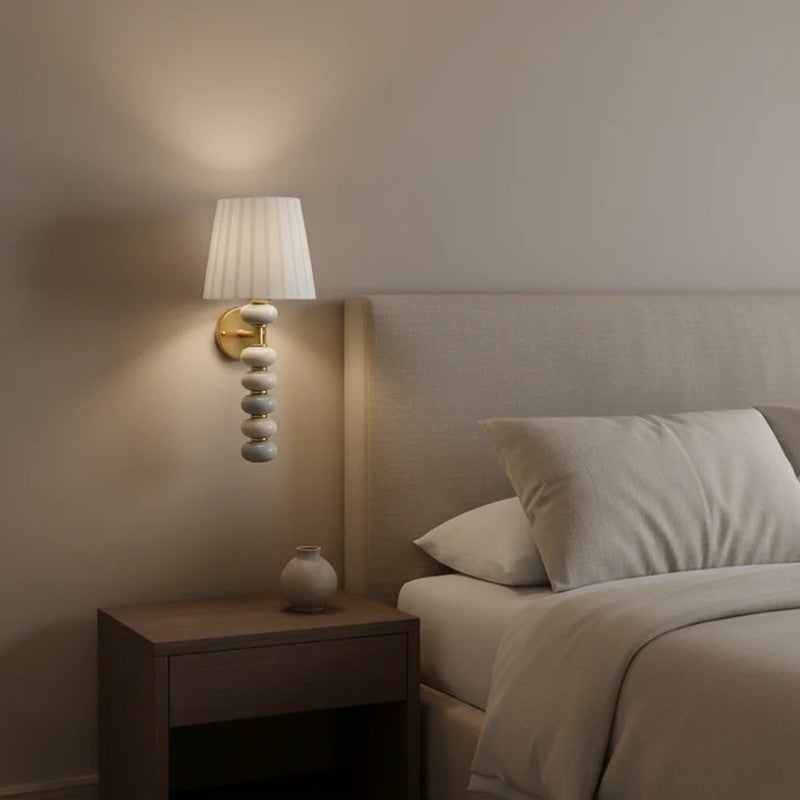 Linen Grace Ceramic Wall Lamp media 4