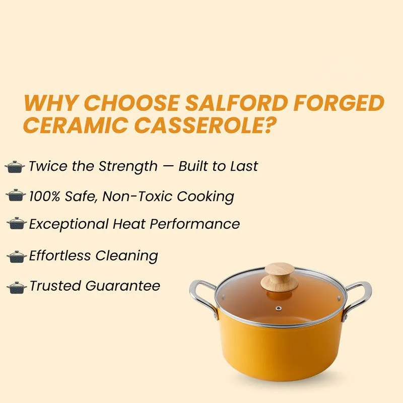 Salford Panvora Ceramic Casserole With Lid- 4400 mL media 8