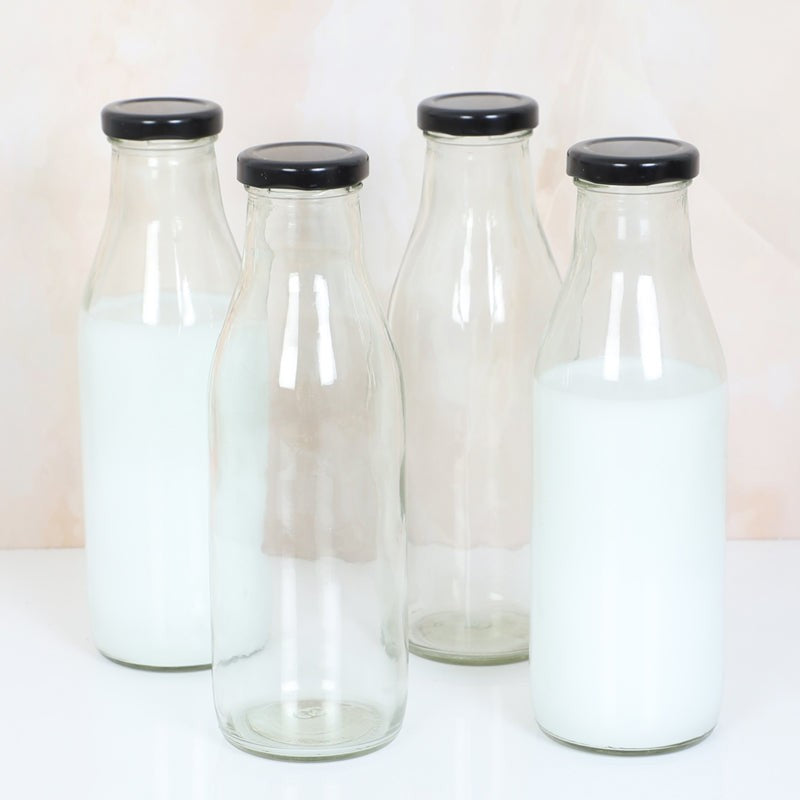 Katra Glasses Milk Bottle (500 mL Each) - Set Of Four media 3