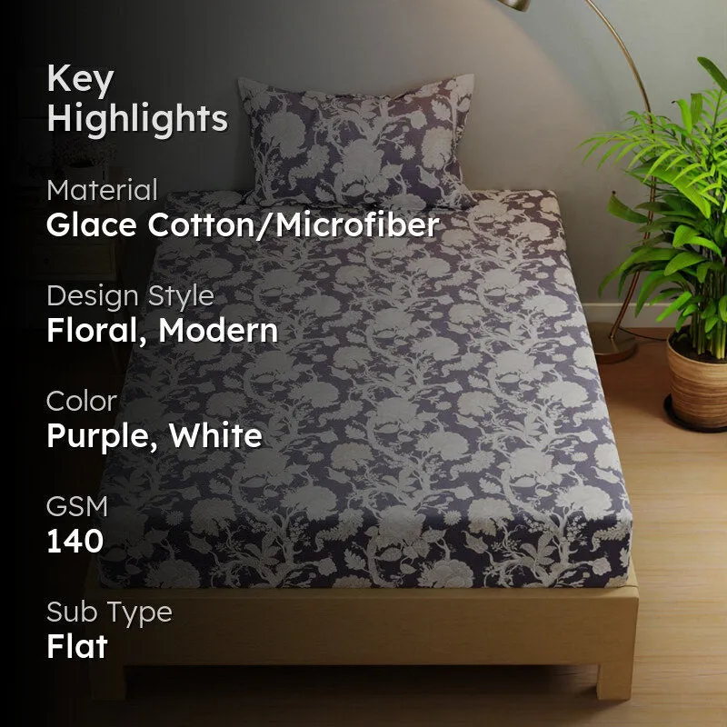 Garden Bloom Microfiber Bedsheet - 140 GSM media 2