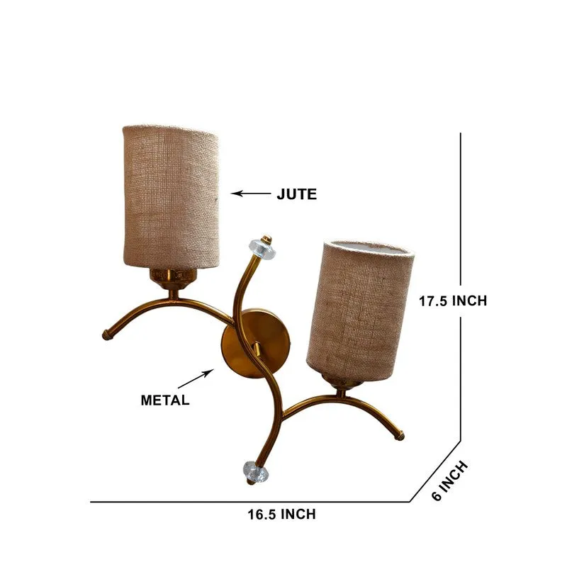 LumiBranch Dual Jute Wall Lamp - Beige media 7