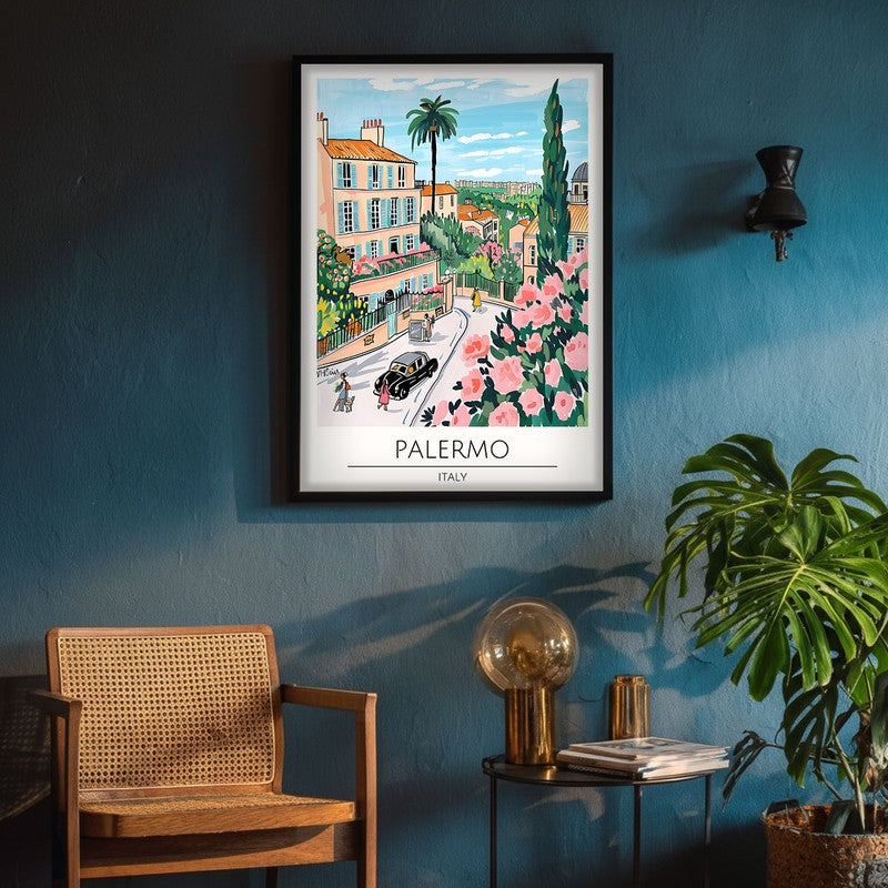 Vintage Palermo Framed Canvas Wall Painting media 4