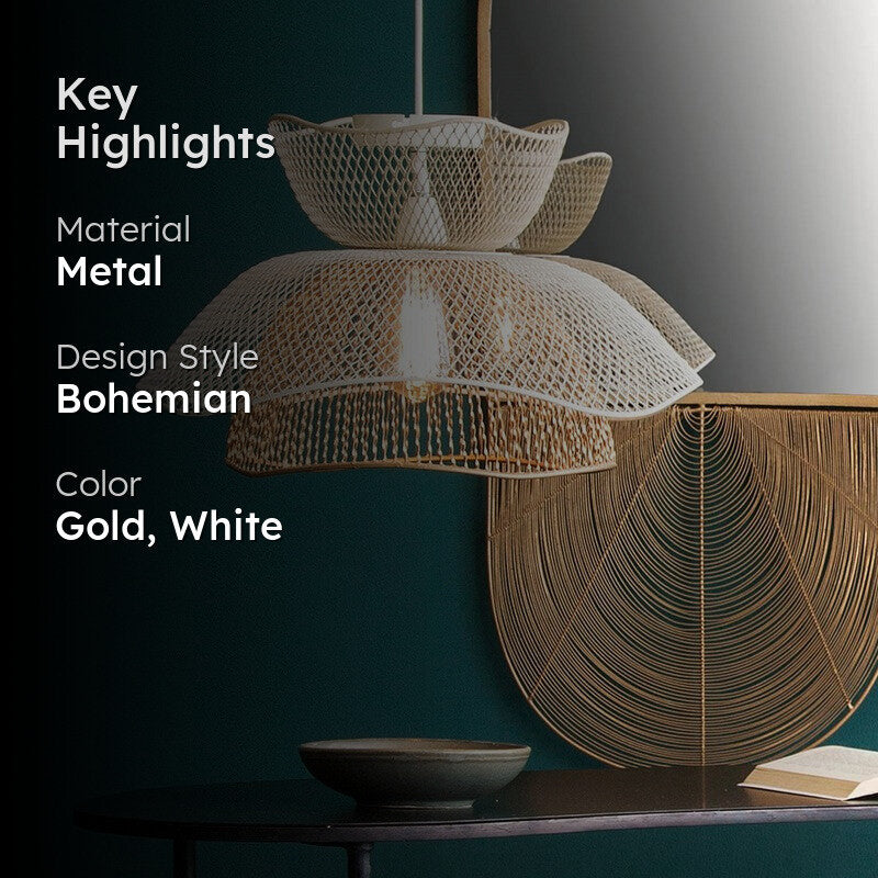 Orange Tree Mallawi Bloom Metal Ceiling Lamp media 2