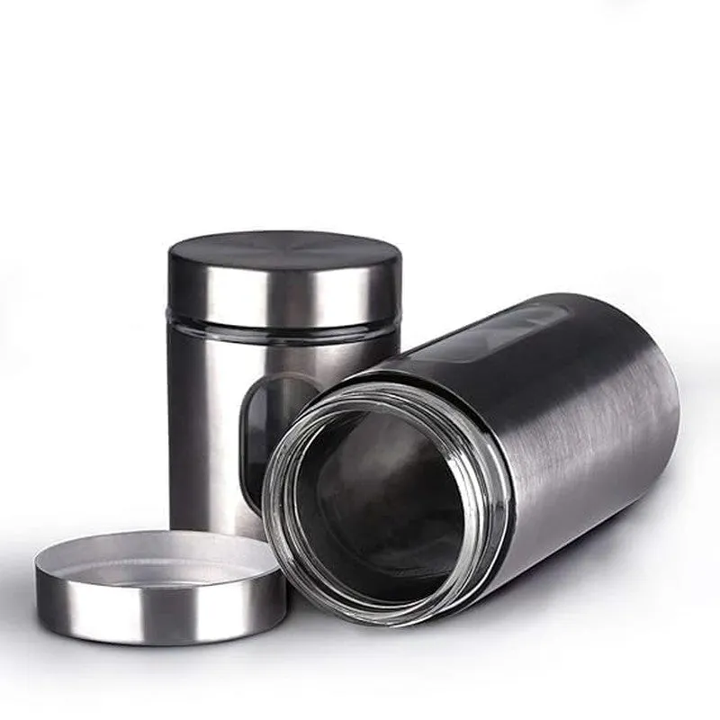 Clear Fresh Stainless Steel Jar (300 mL Each) - Set Of Six media 6