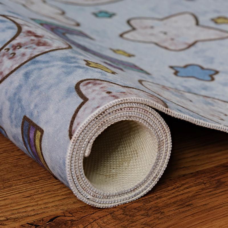 Lunar Light Lane Kids Polyester Anti-Skid Carpet - Sky Blue media 8