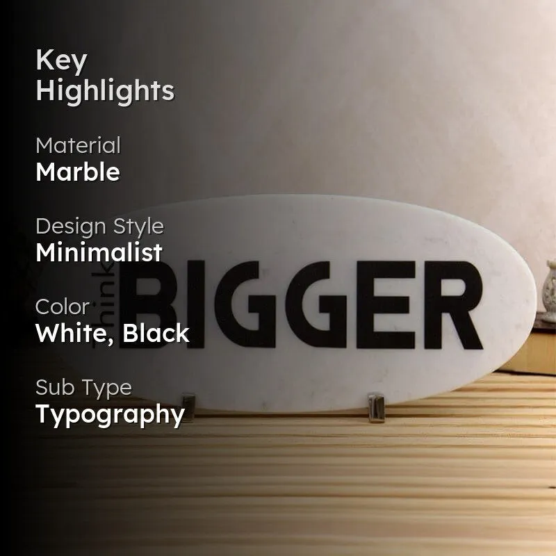 Think Bigger Printed Marble Showpiece media 2