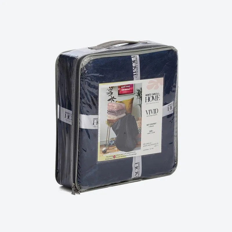 Monte Carlo Luxora Solid Polyester Blanket (Teal) - 300 GSM media 7