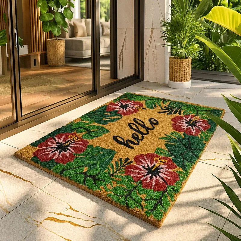 Hello Coir Door Mats - Brown media 3