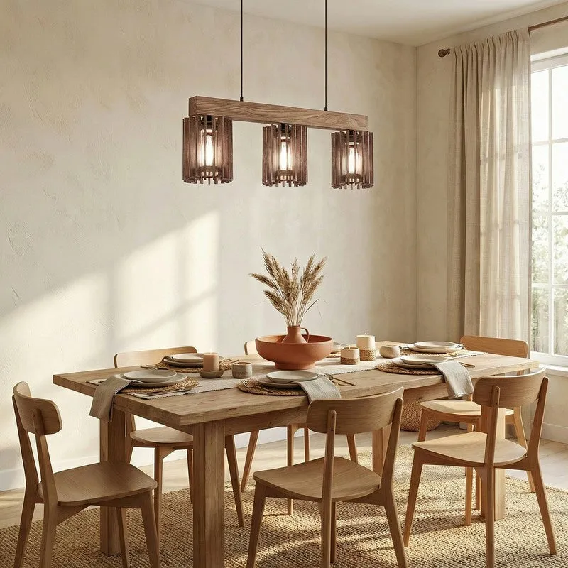 TriFacet Wooden Ceiling Lamp - Brown media 3