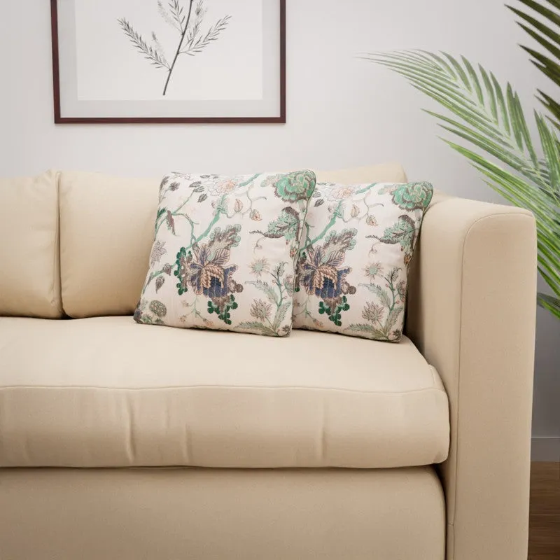 Petal Haven Cotton Cushion Covers - Set Of Two media 1