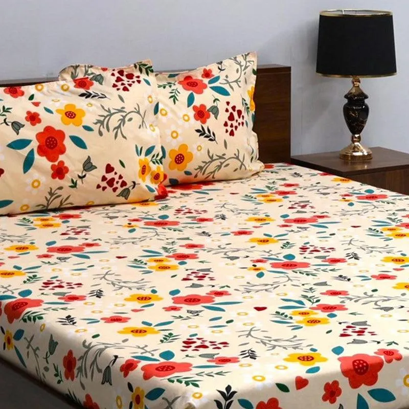 Darika Floral Microfiber Bedsheet - 110 GSM media 4