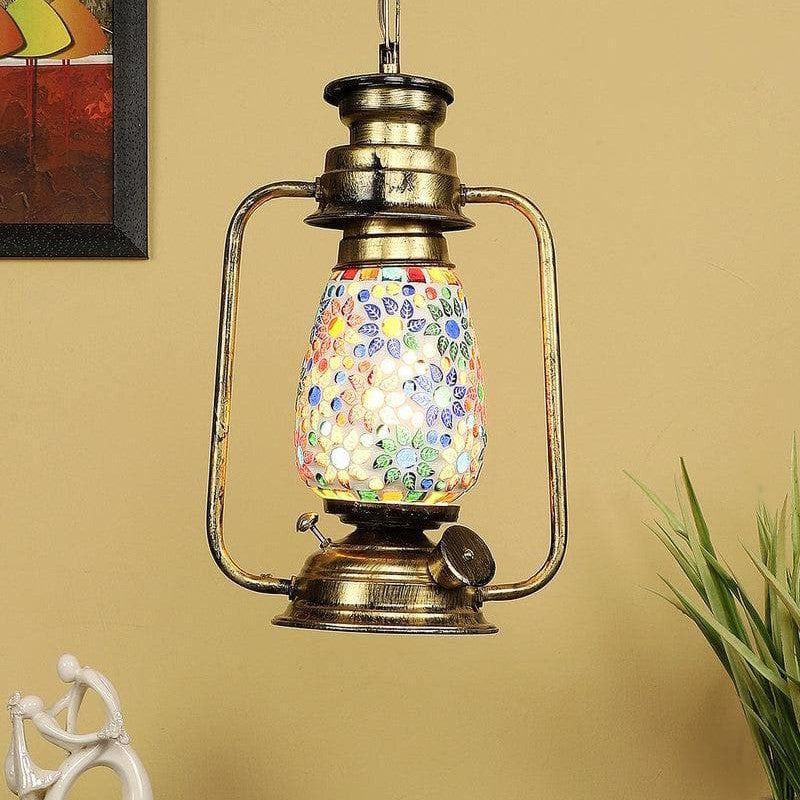 Jodha Akbar Glass Ceiling Lamp media 3