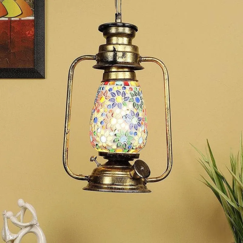 Jodha Akbar Glass Ceiling Lamp media 3