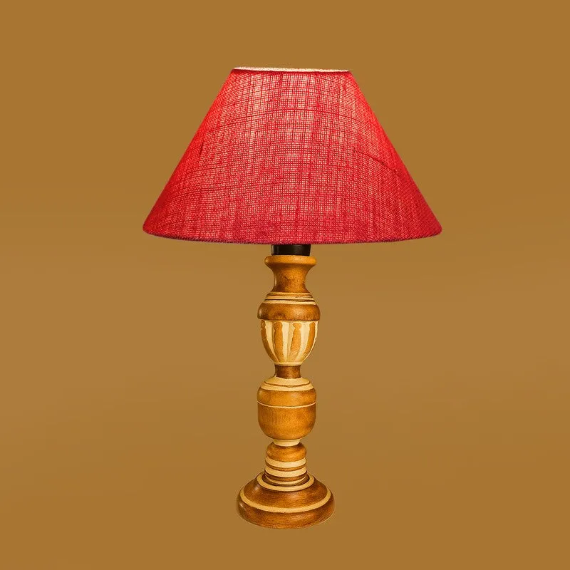 Zenrae Drift Wooden Table Lamp - Pink media 6