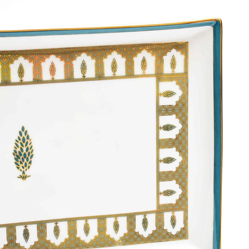 Gilded Chinar Serveware Porcelain Platter media 3