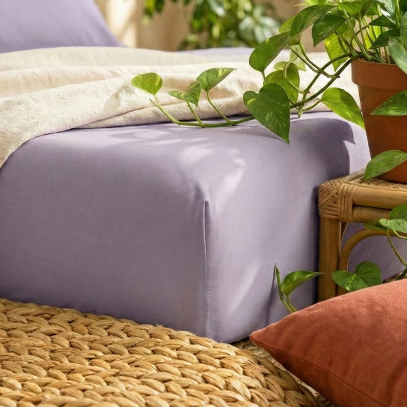 Cotton Candy Cotton Bedsheet (Lavender) - 210 TC media 4