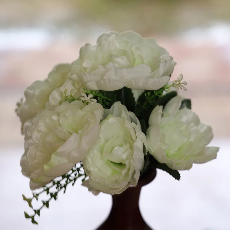 Fiora Artificial Rose (White)  Set of Two media 3
