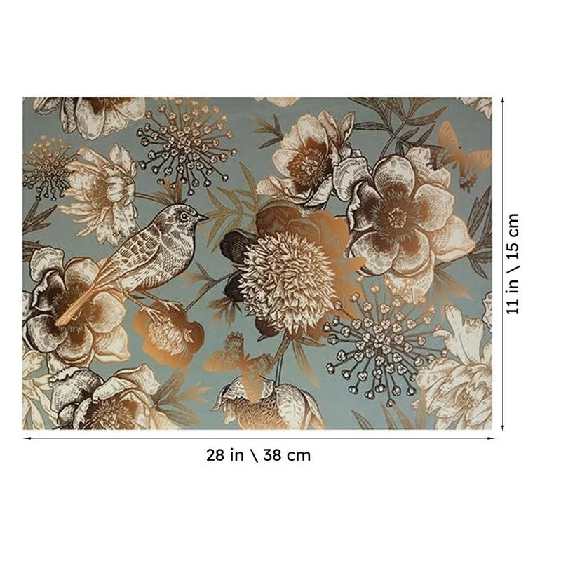 Golden Fleur Enamel Coated Table Mat - Set Of Two media 7