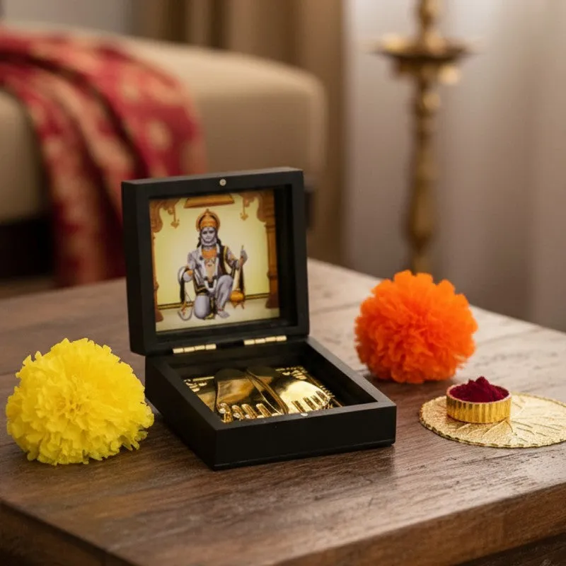 Lord Hanuman Divine Brass Paduka media 3