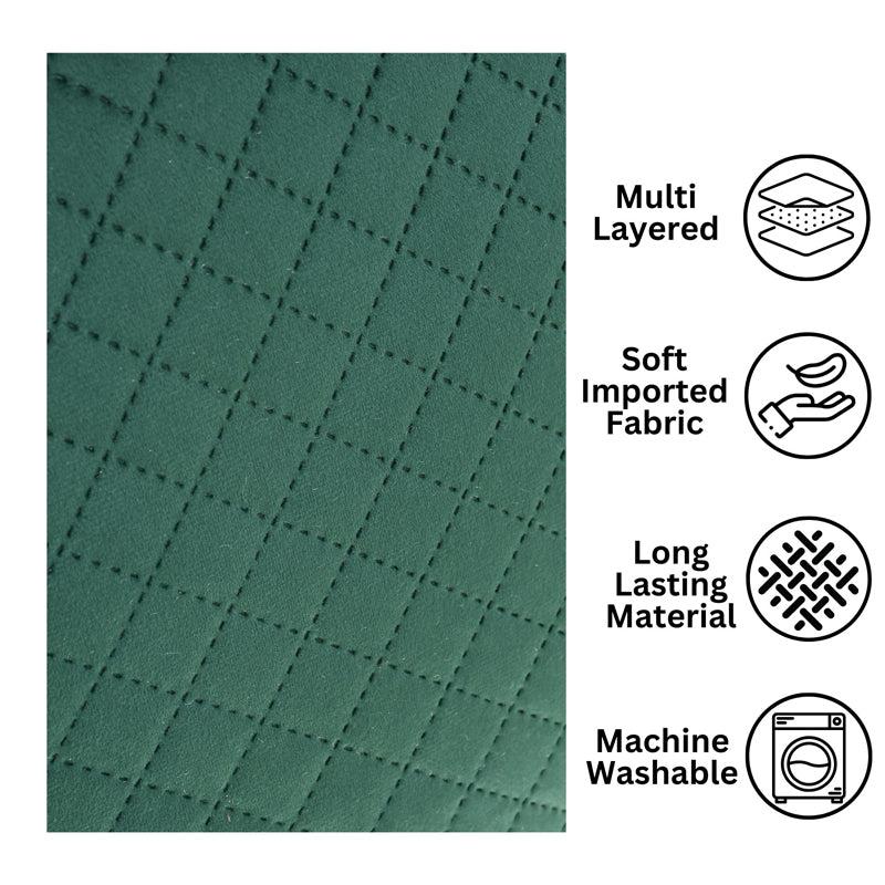Osric Velvet Quilted Placemat (Bottle Green) - Set Of Six media 6