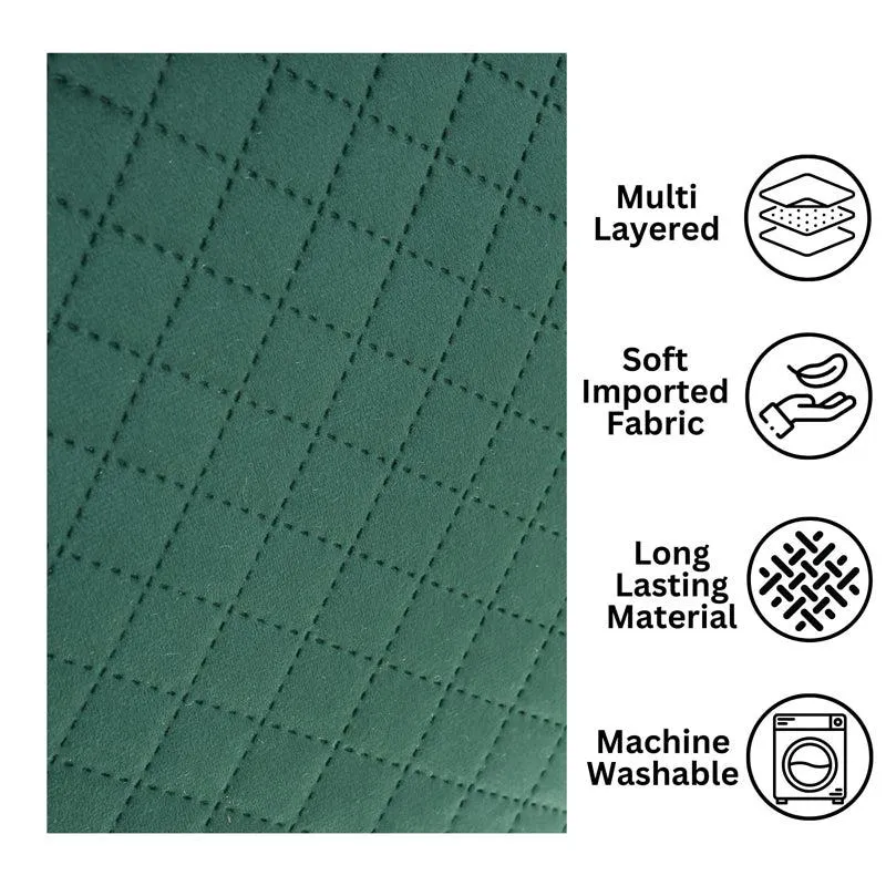 Osric Velvet Quilted Placemat (Bottle Green) - Set Of Six media 6