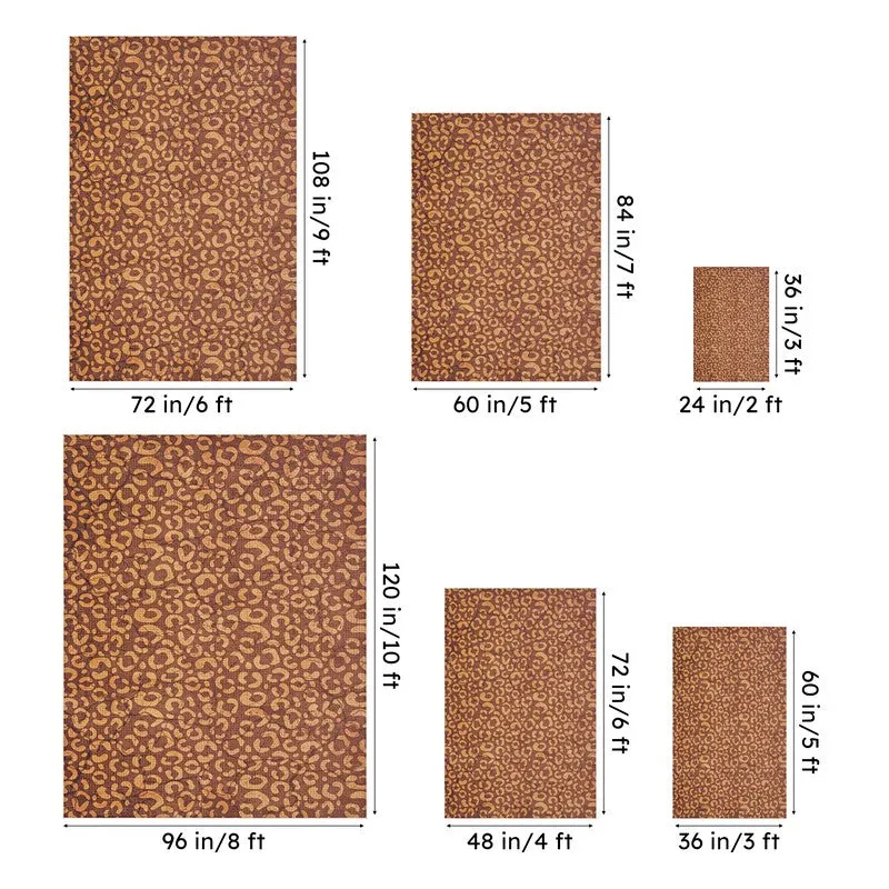 Beryl Abstract Polyester Anti-Skid Carpet - Brown - 13